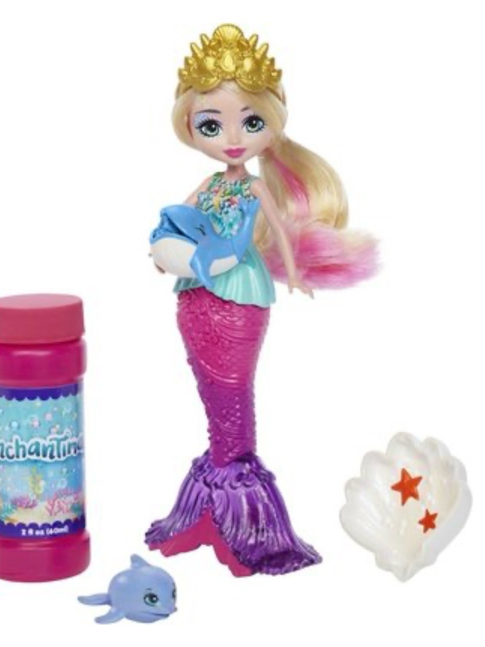 NWT Mattel Enchantimals Ocean Kingdom Bubblin’ Atlania Mermaid Spurt & Spray